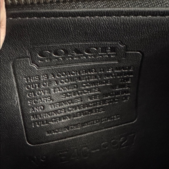Coach Vintage Black Leather MADE IN USA. May 1994 Willis Bag. Rare find. - Picture 15 of 15